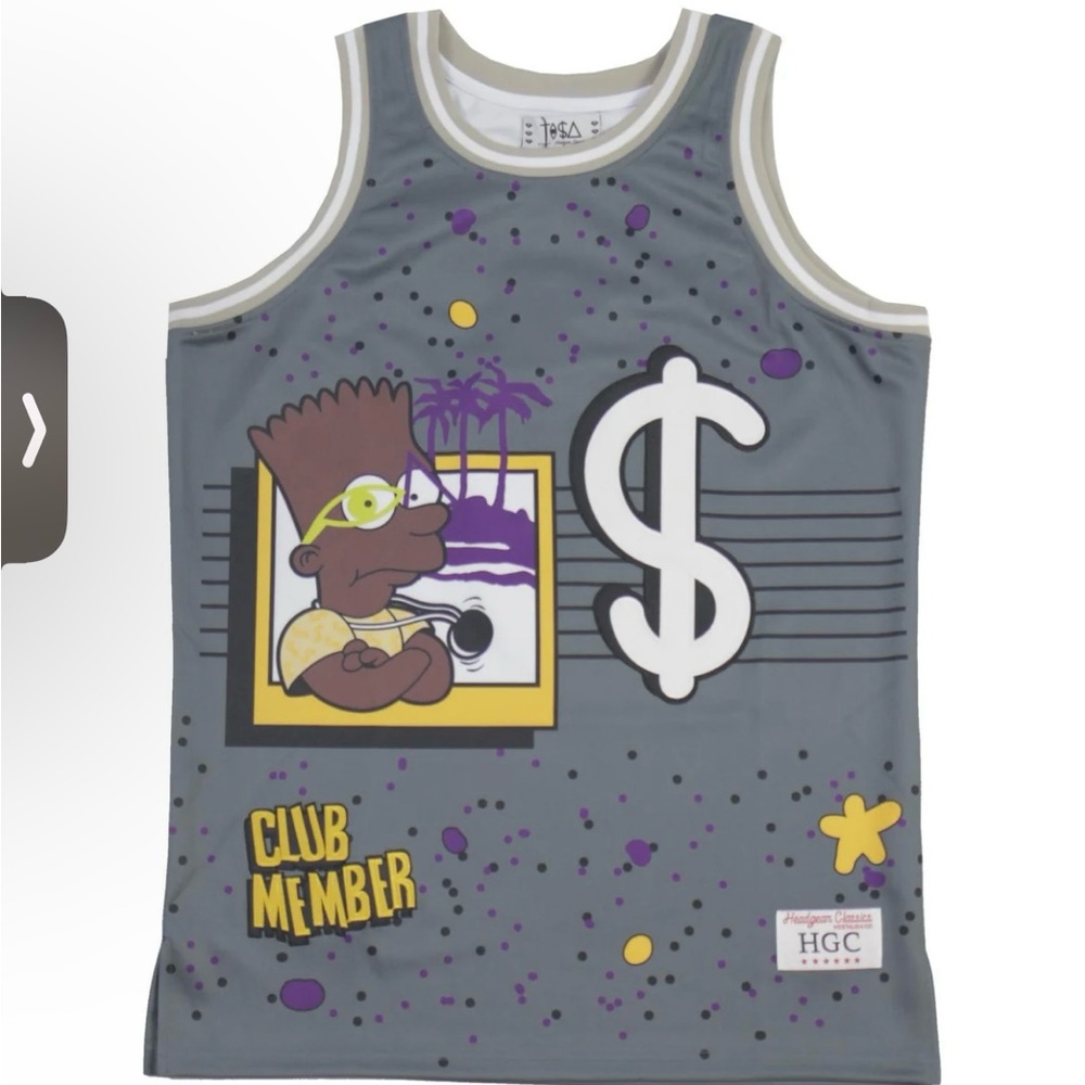 Tisa Jersey BART Simpson basketball jersey grey size 5XL
